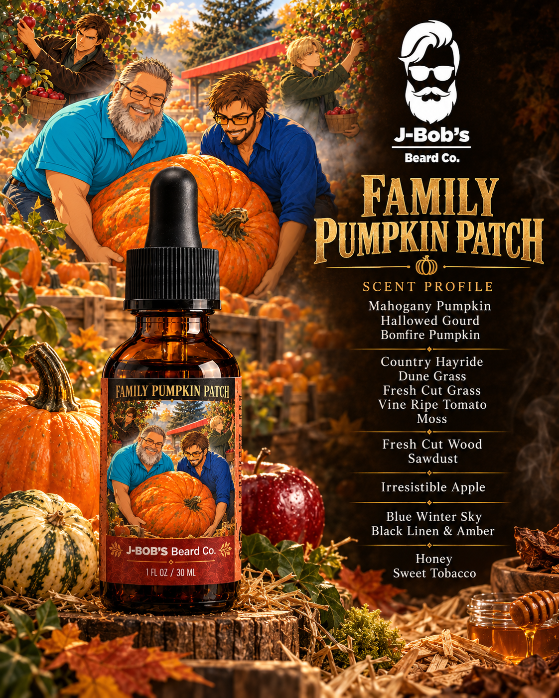 Family Pumpkin Patch Beard Oil